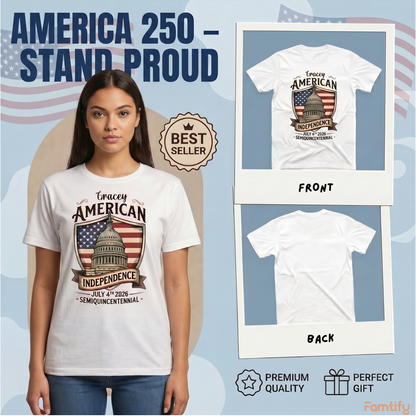 250 Years of America T-Shirt – Independence Day 2026 Semiquincentennial Patriotic Shirt