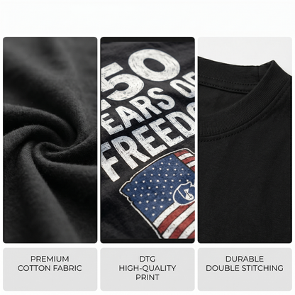 250 Years of Freedom Shirt – Patriotic USA Flag Front Print 4th of July 2026 Personalized Tee