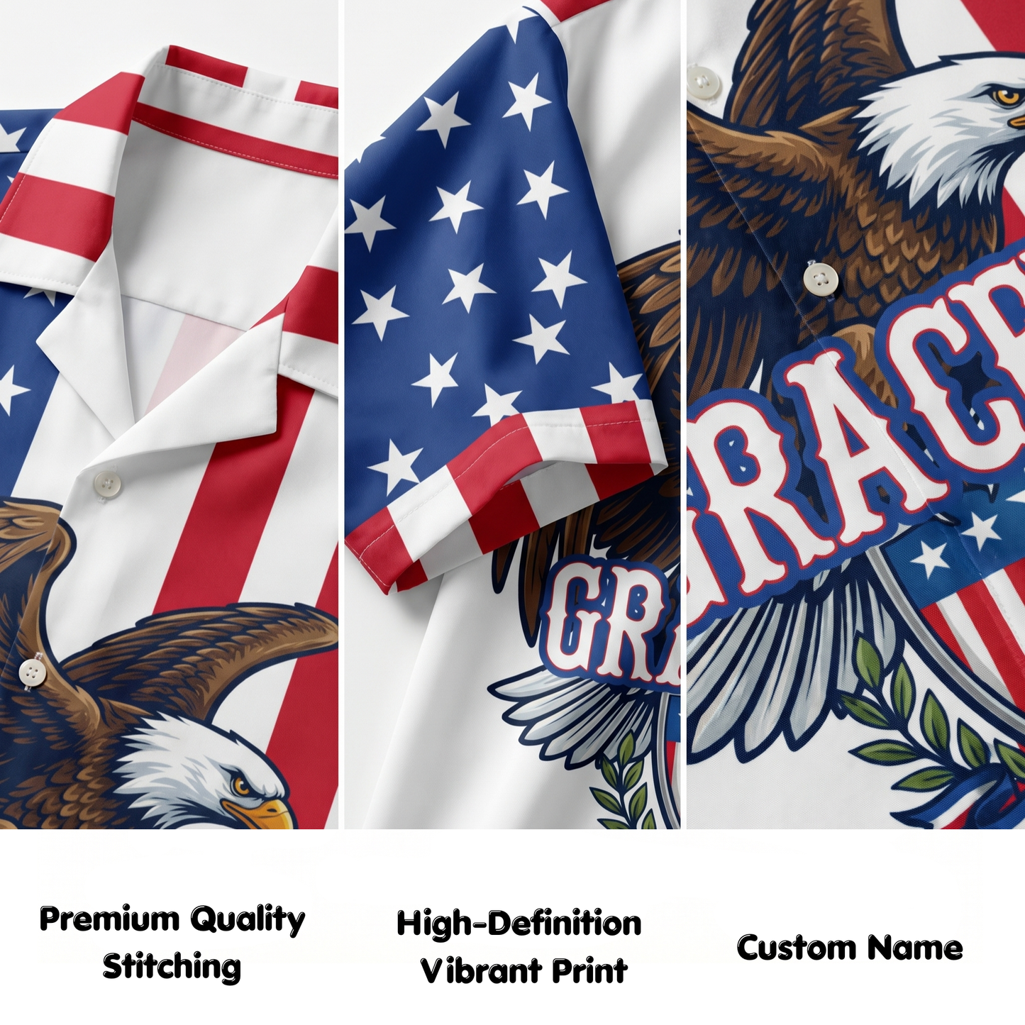 Custom Name American Pride Patriotic 250th Anniversary Eagle Hawaii Shirt