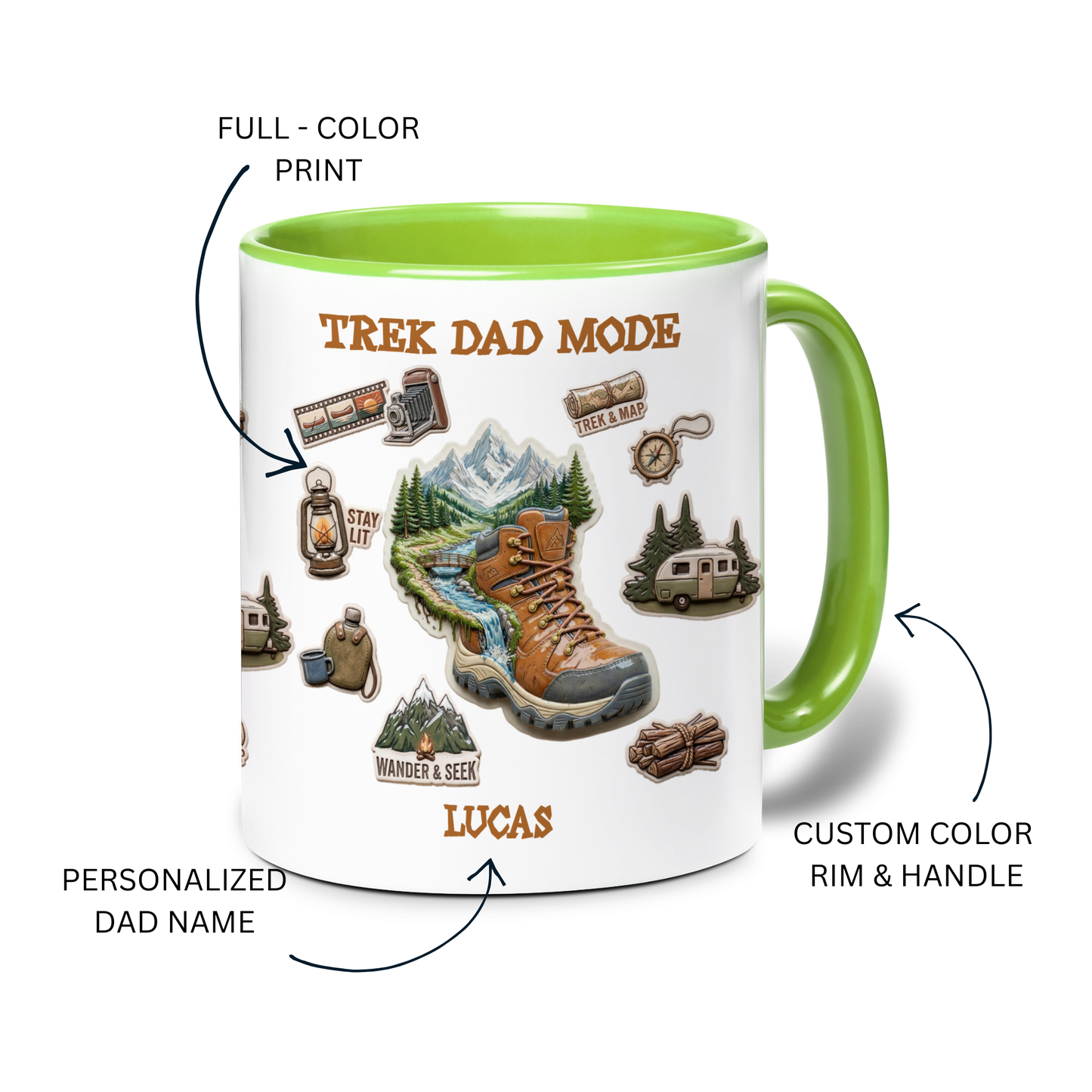 Personalized Dad Mug – Trek Dad Mode Custom Name Coffee Mug