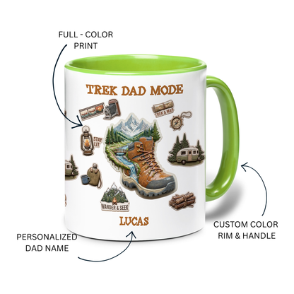 Personalized Dad Mug – Trek Dad Mode Custom Name Coffee Mug