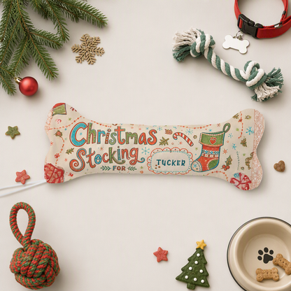 Personalized Christmas Stocking For Name dog bone Christmas stocking, view 3