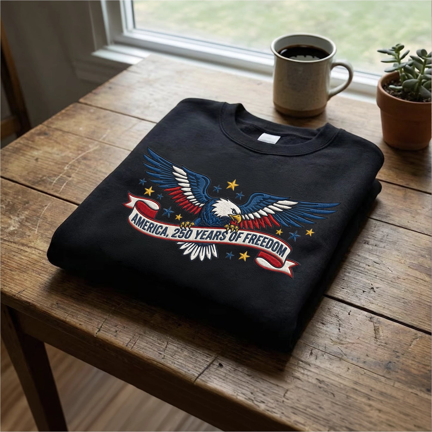 1776–2026 USA Anniversary Hoodie - Custom Name Eagle Sweatshirt - American Pride Keepsake
