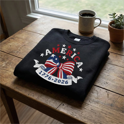 Embroidered America 250 Sweatshirt - Freedom Pullover