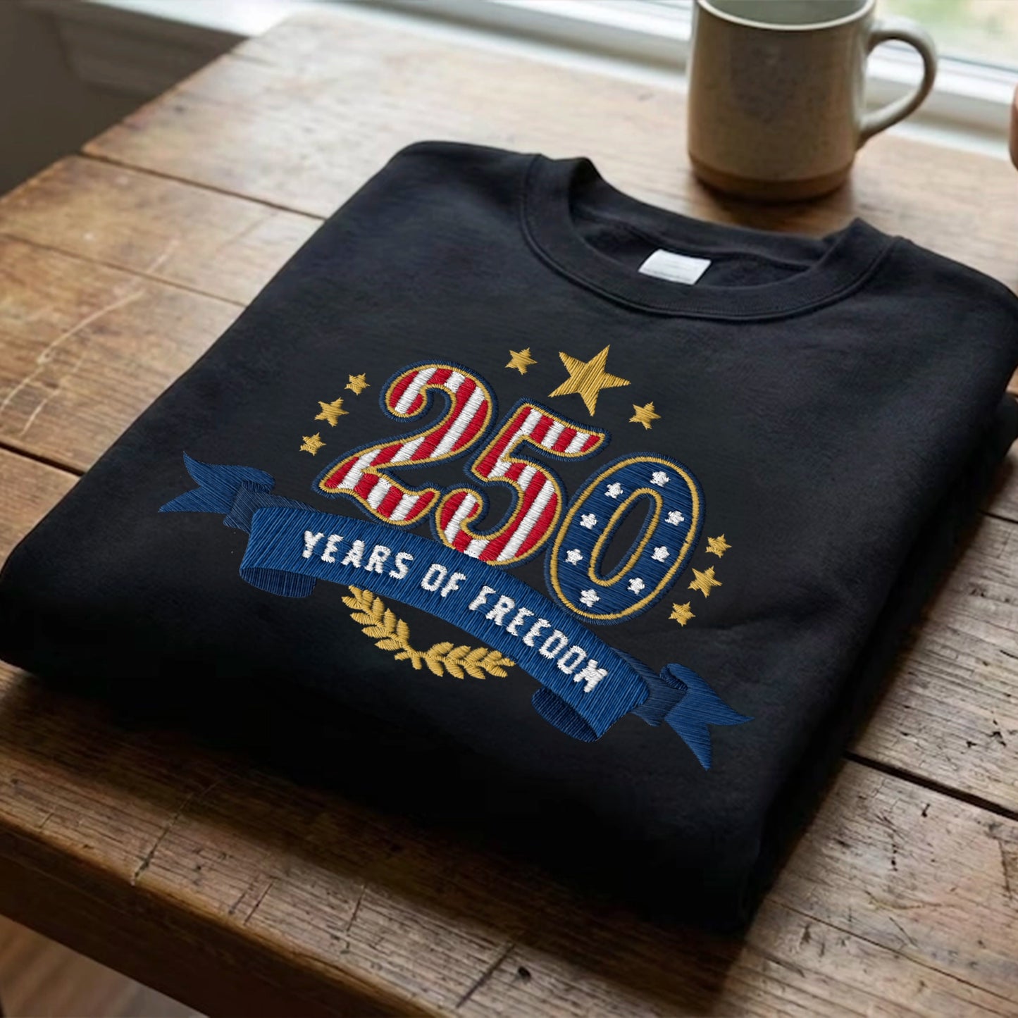 Liberty & Freedom 250 Years - Embroidered Eagle Sweater