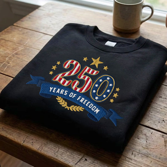 Liberty & Freedom 250 Years - Embroidered Eagle Sweater
