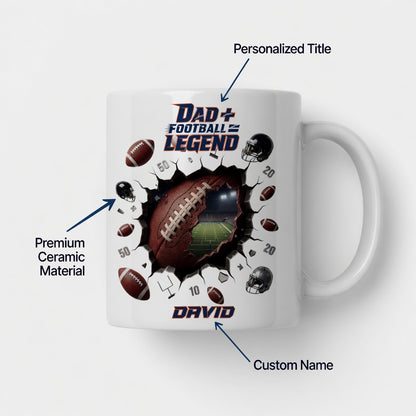 Legend Dad Football Mug – Best Gift for Dad Who Loves Football