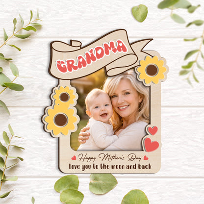 Best Mom Ever Photo Frame – Mother’s Day Gift for Mom & Nana – Personalized Car Visor or Fridge Magnet Frame