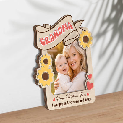 Best Mom Ever Photo Frame – Mother’s Day Gift for Mom & Nana – Personalized Car Visor or Fridge Magnet Frame