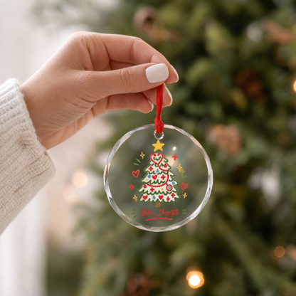 Stethoscope Christmas tree glass ornament keepsake