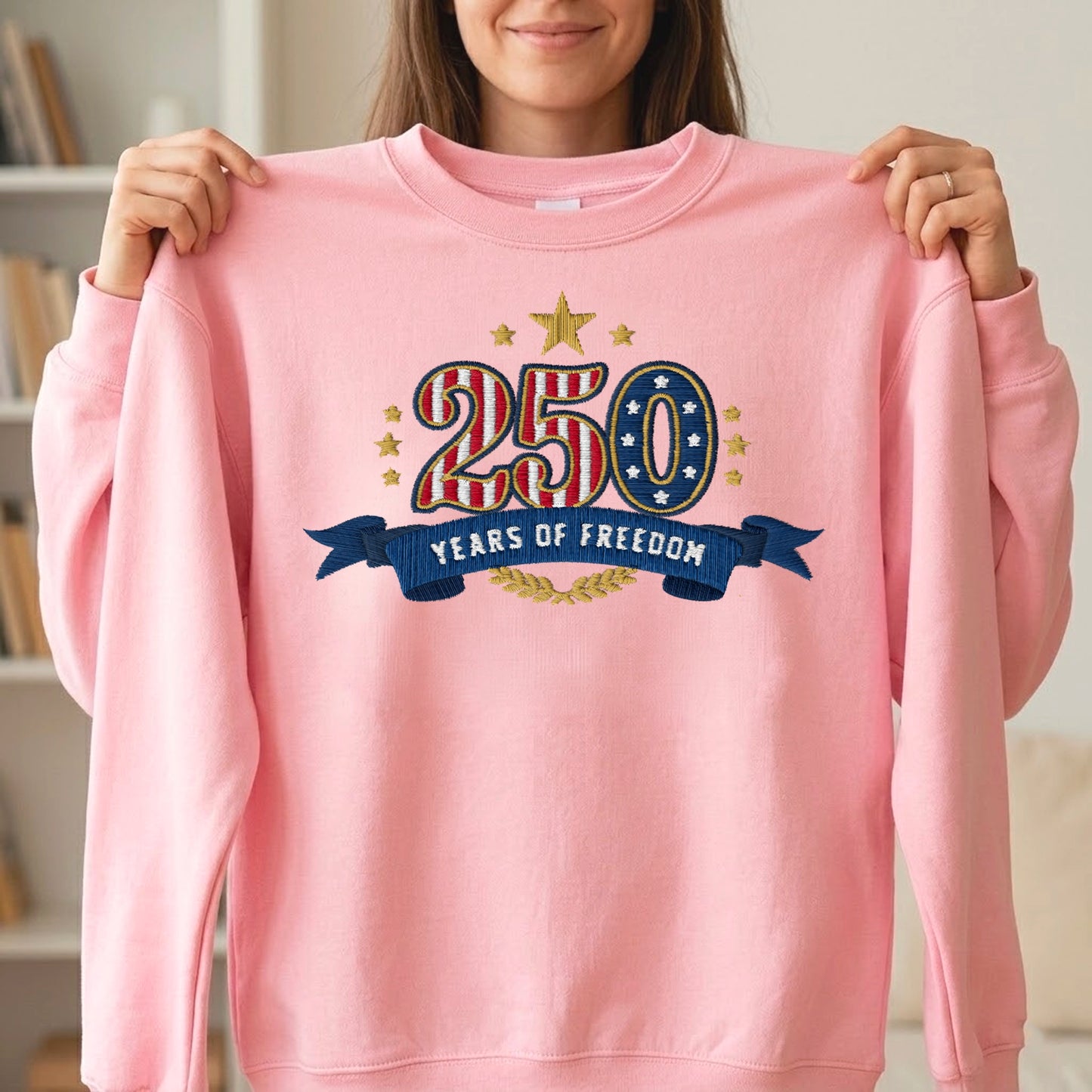 Liberty & Freedom 250 Years - Embroidered Eagle Sweater