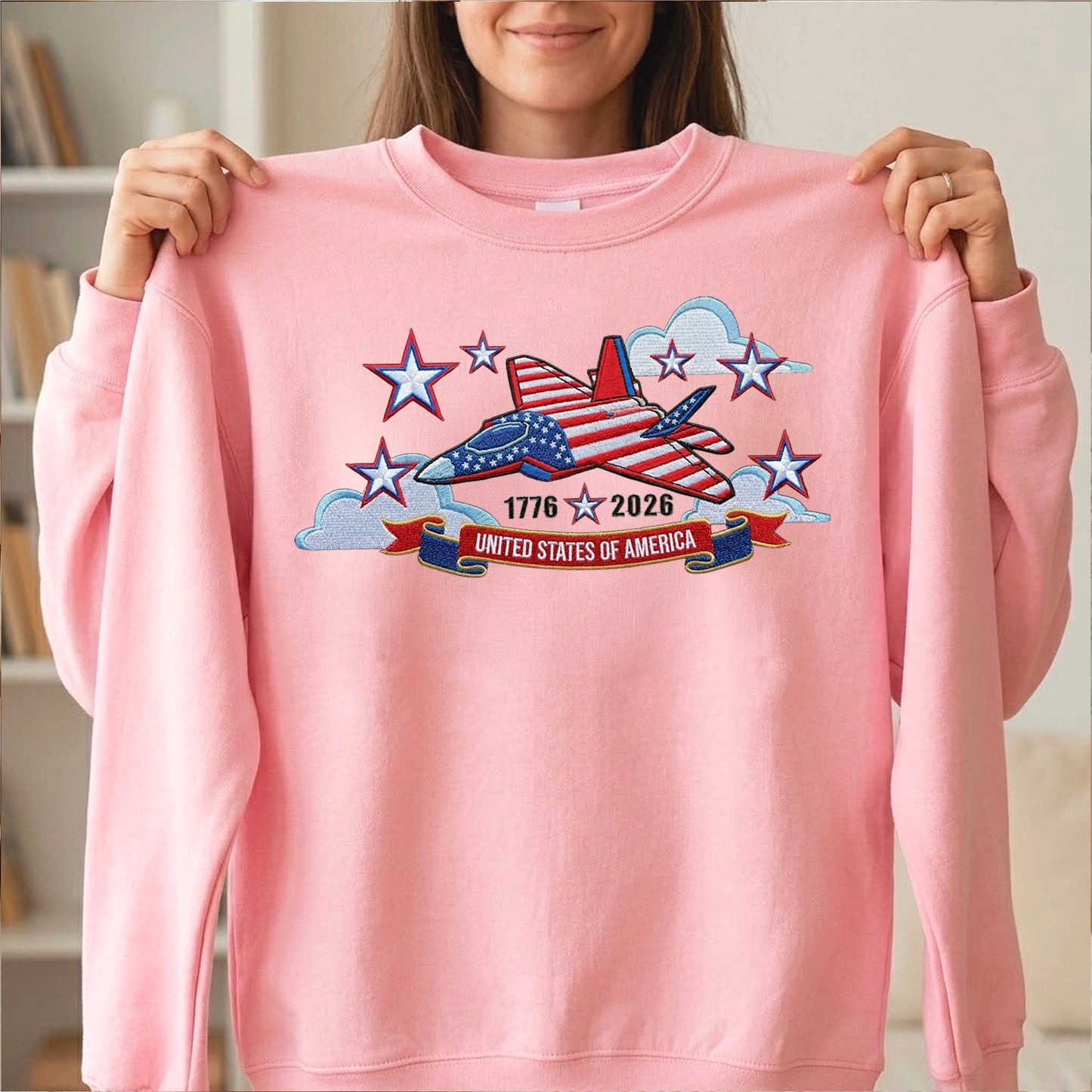 USA 250th Anniversary - Embroidered Sweatshirt 1776-2026 250 Years of Freedom