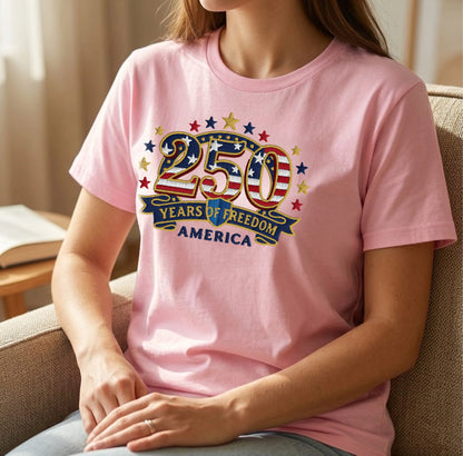 America 250th Anniversary - Patriotic USA T-Shirt Design
