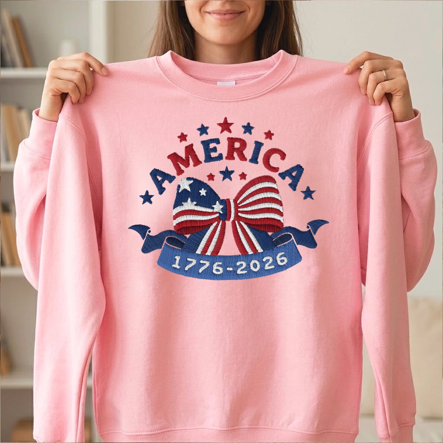 Embroidered America 250 Sweatshirt - Freedom Pullover