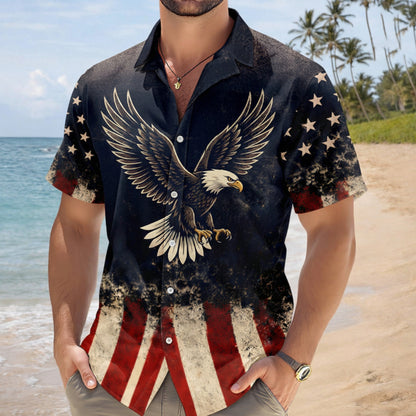 Custom Name God Bless America Eagle 1776–2026 Patriotic Hawaii Shirt