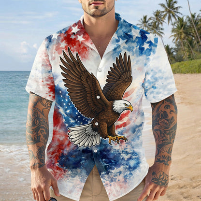 Custom Name Patriotic 250th Anniversary God Bless America Eagle 1776–2026 Hawaii Shirt