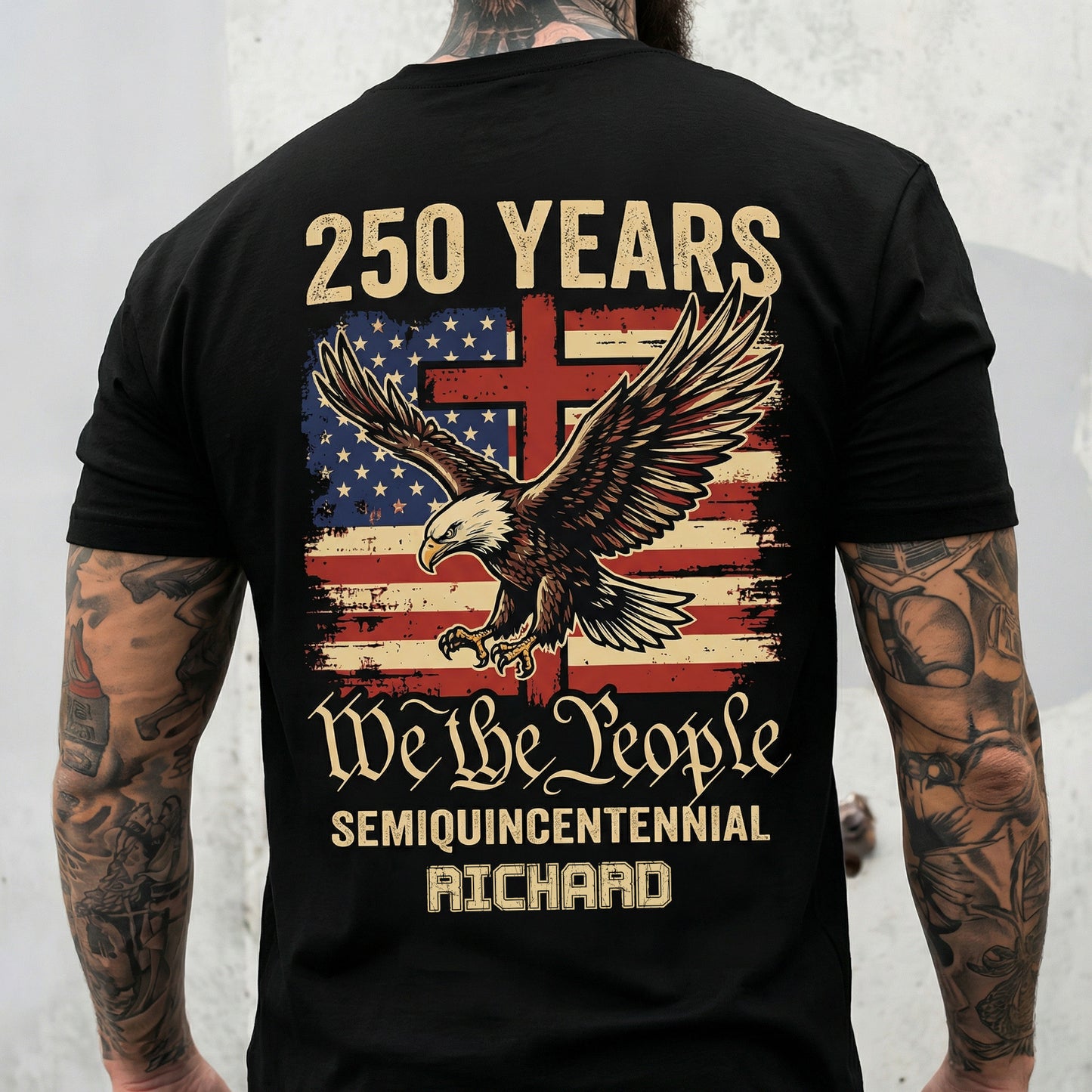 250 Years We The People Patriot Backside Shirt