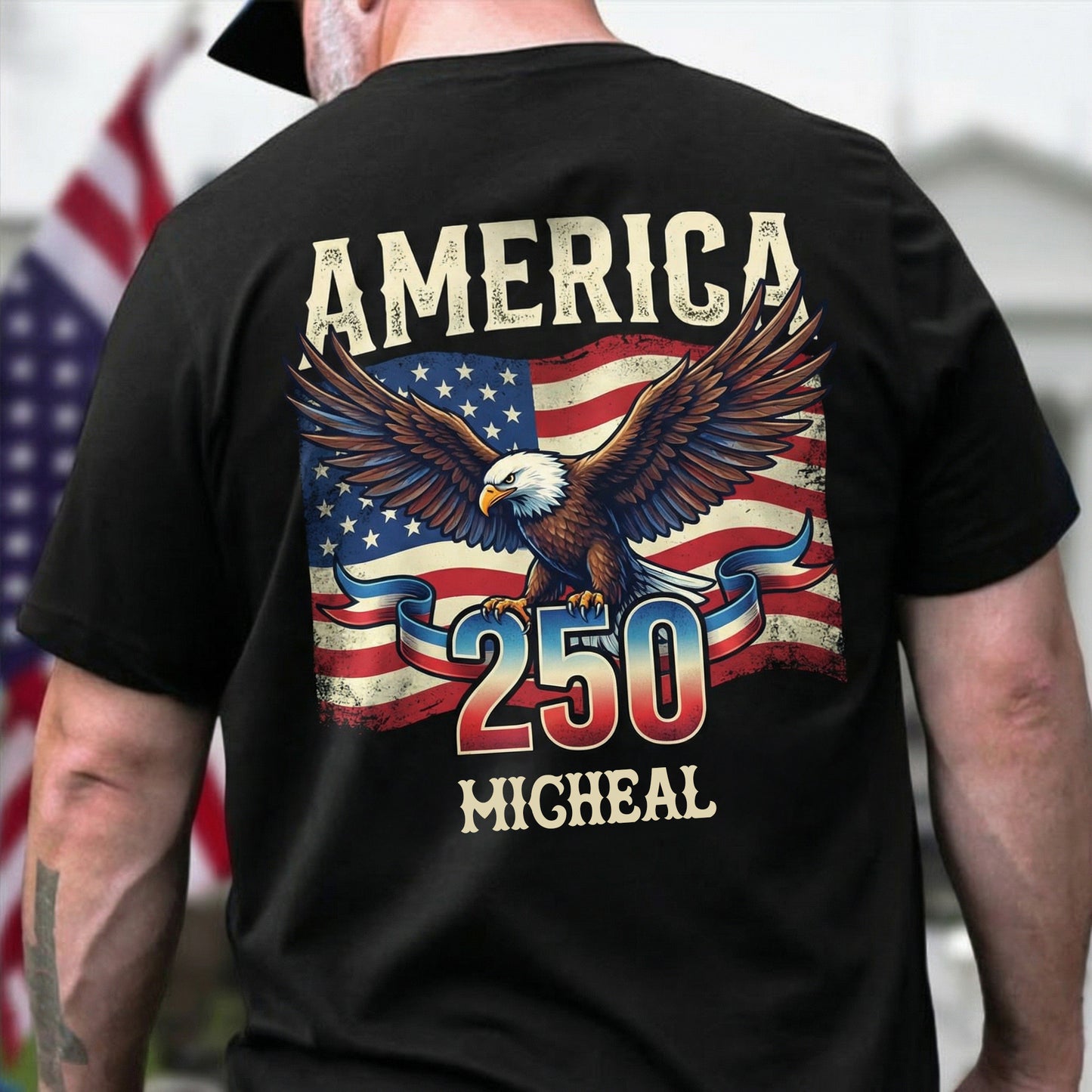 America 250 USA Freedom Liberty Back Side Shirt