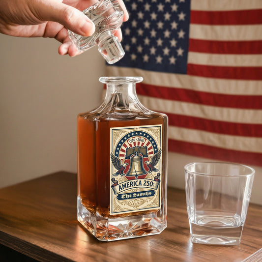 250 Years America 250th Anniversary USA 4th of July Decanter