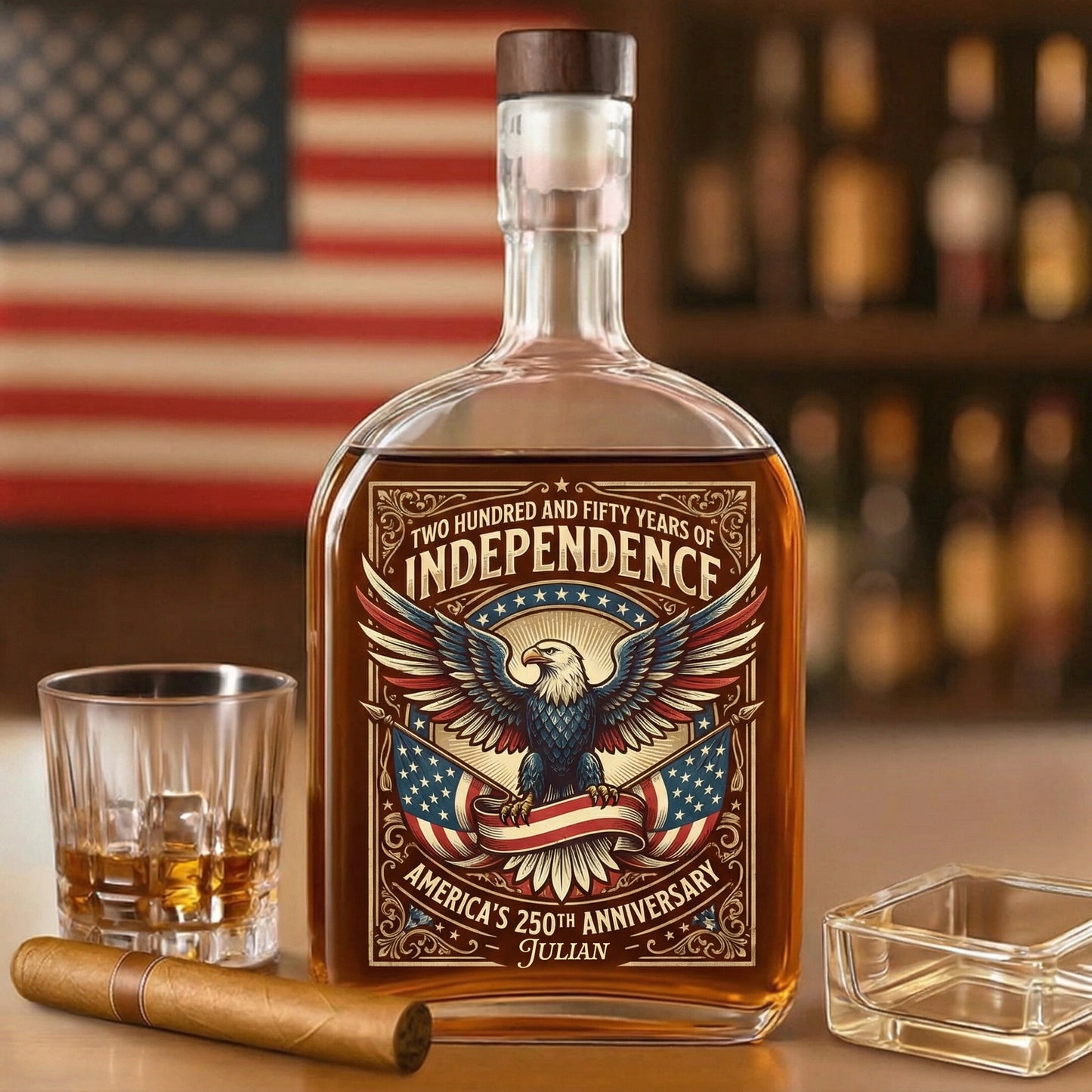 250 Years Of Freedome America Whiskey Bottle