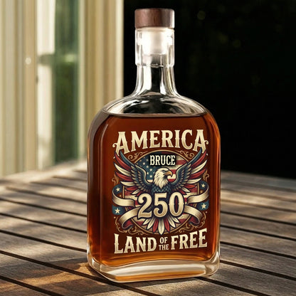 America 250 USA Freedom Liberty Whiskey Bottle