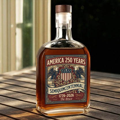 Celebrate Our America 250th Anniversary United States Semiquincentennial Whiskey Bottle