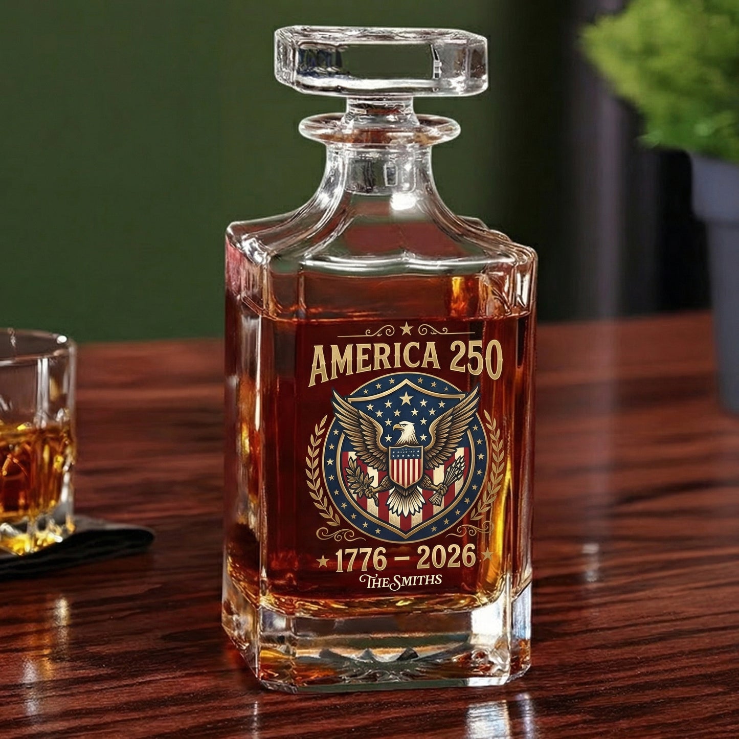 God Bless America 250 Years 1776 - 2026 Decanter