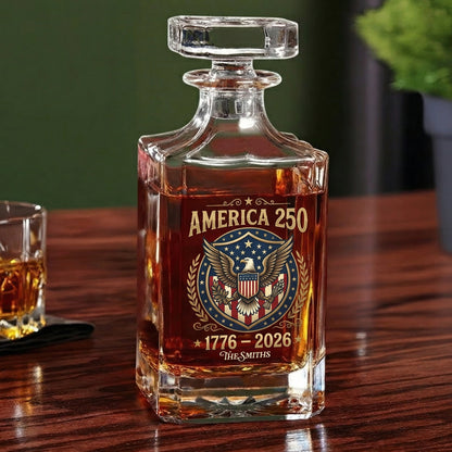 God Bless America 250 Years 1776 - 2026 Decanter