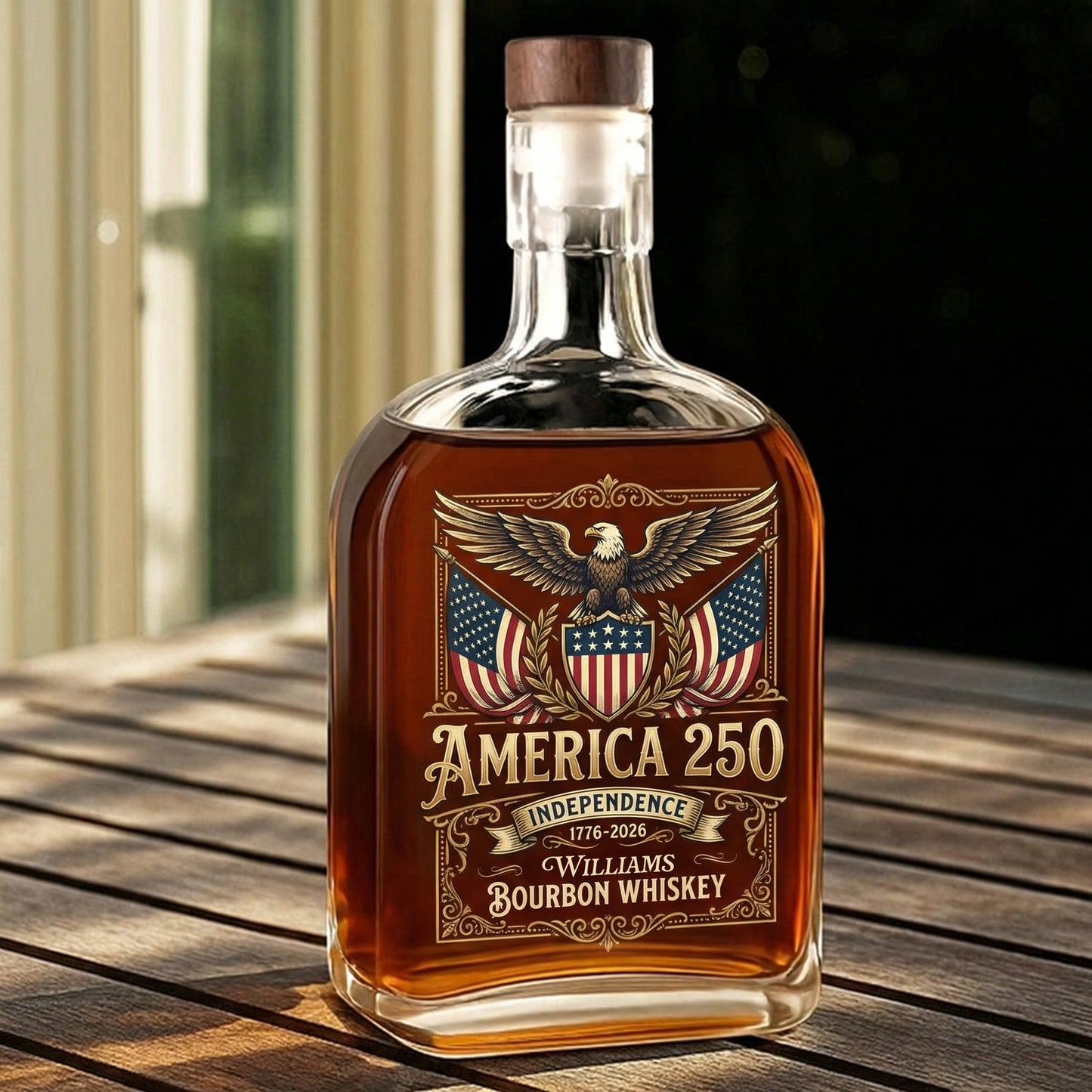Defenders Of Liberty 250th Anniversary USA Whiskey Bottle