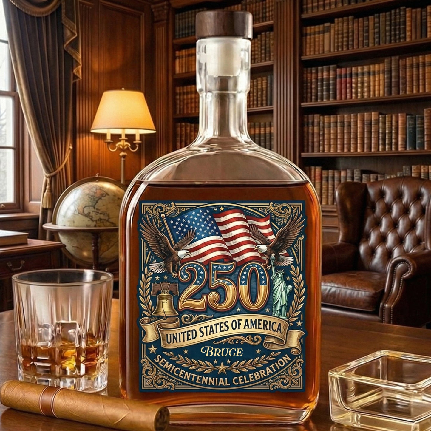 USA Eagles 250th Anniversary Semiquincentennial 1776-2026 Whiskey Bottle