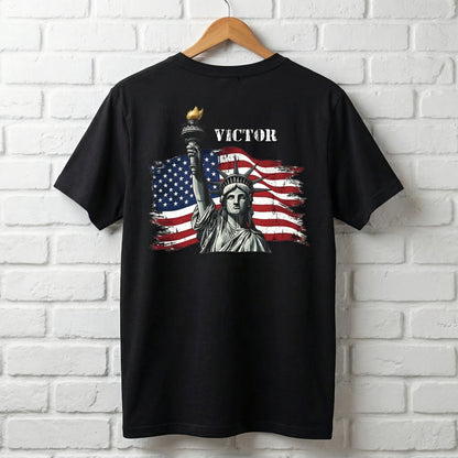 USA 250 Strong Flag American States Patriotic Back Side Shirt