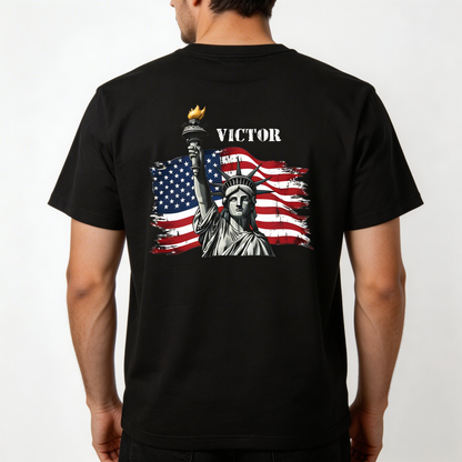 USA 250 Strong Flag American States Patriotic Back Side Shirt