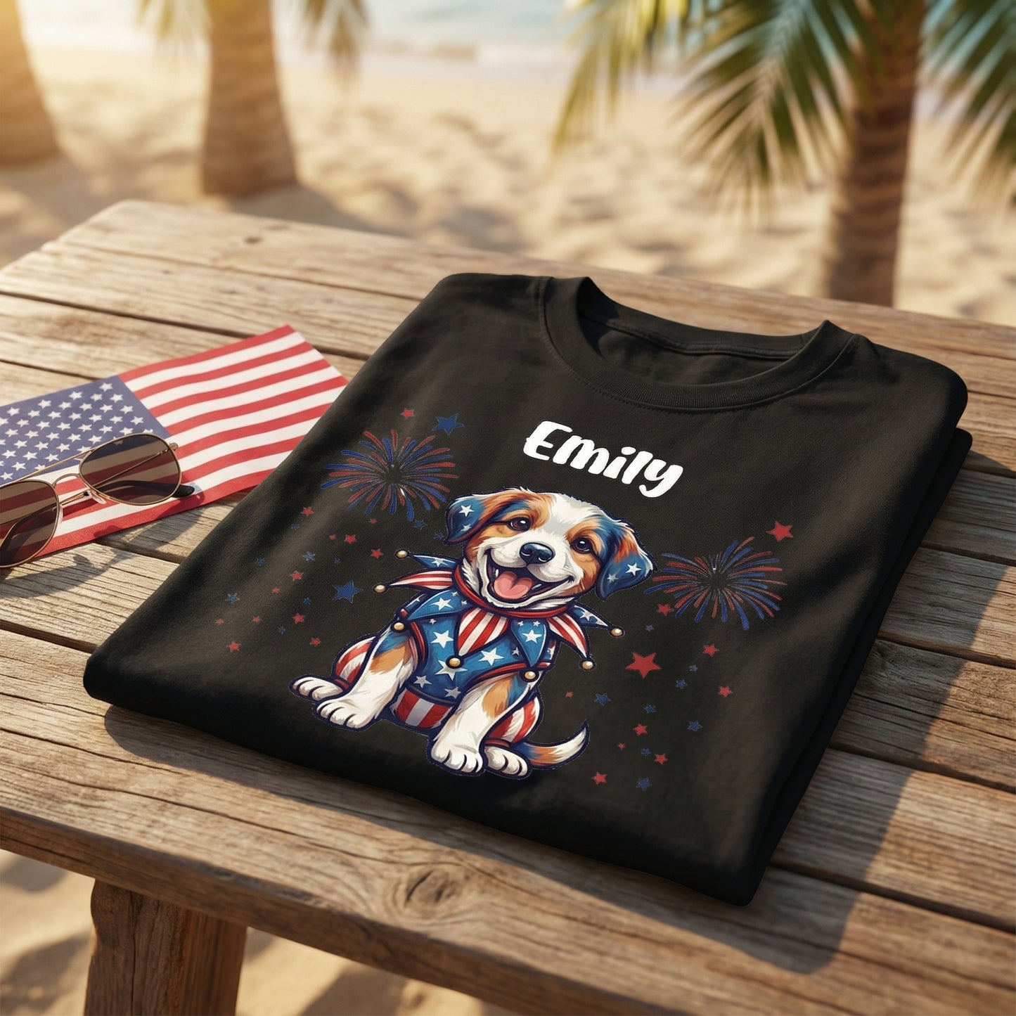 Red White Woof Personalized Shirt Gift For Dog Lover