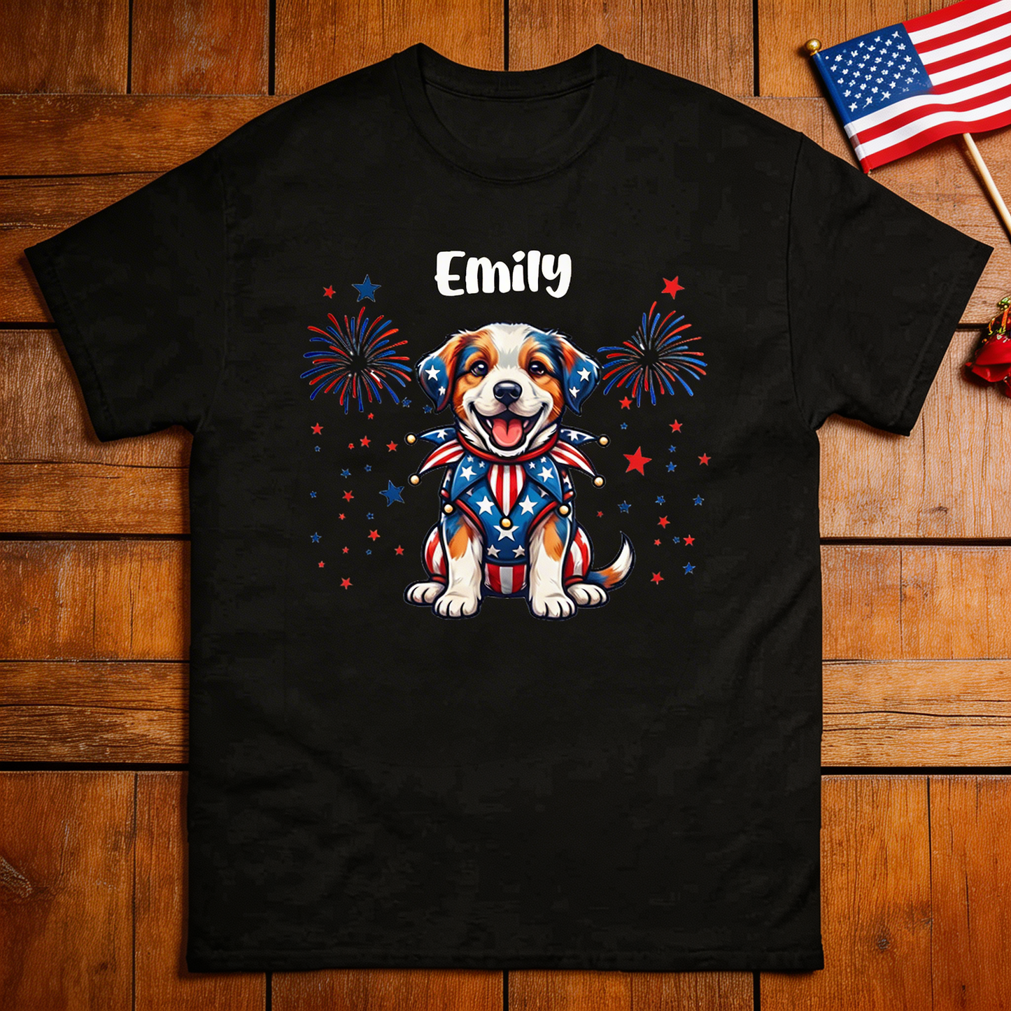 Red White Woof Personalized Shirt Gift For Dog Lover