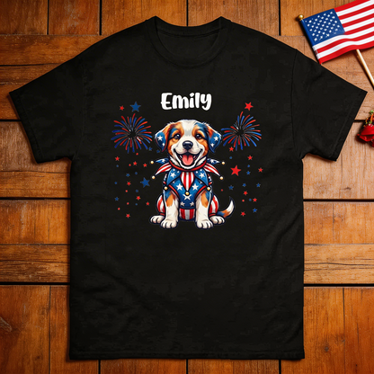 Red White Woof Personalized Shirt Gift For Dog Lover