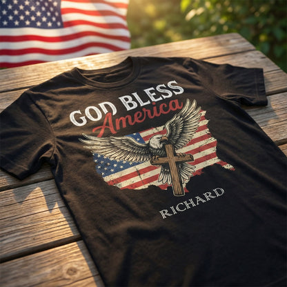 Patriotic 250th Anniversary God Bless America Eagle 1776–2026 Shirt