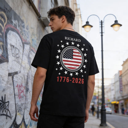 One Nation Under God Est 1776 Backside Shirt