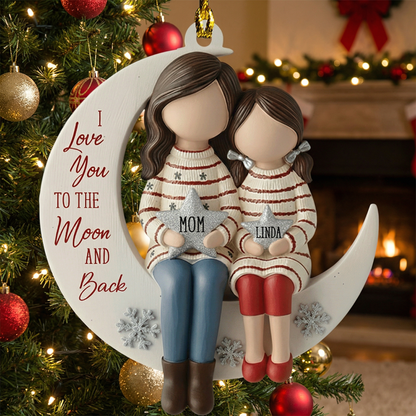I Love You to the Moon and Back – Mother’s Day Gift for Mom – Personalized Acrylic Ornament