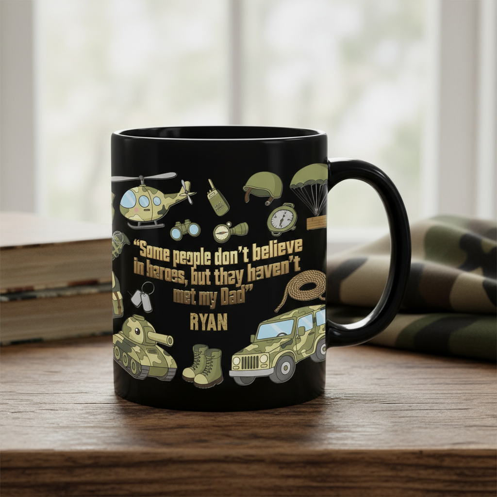 Custom Name Some People Don’t Believe in Heroes Mug – Personalized Dad Gift
