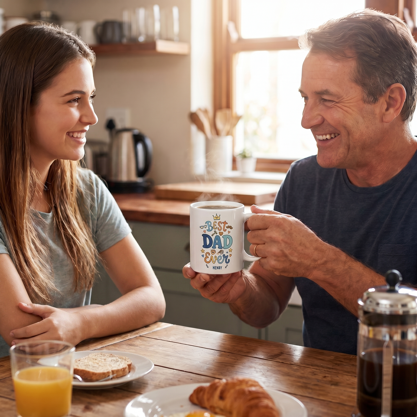 Best Dad Ever Funny Ceramic Mug – Coffee Cup Gift for Dad, Father’s Day Gift Idea
