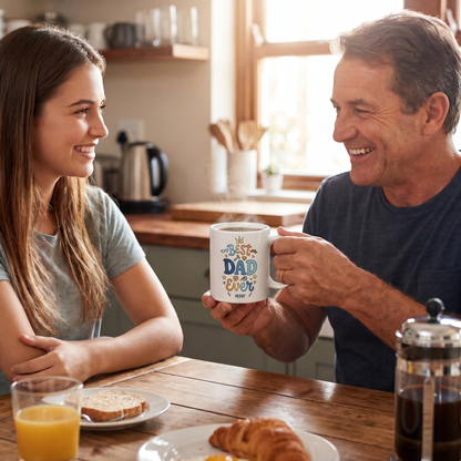 Best Dad Ever Funny Ceramic Mug – Coffee Cup Gift for Dad, Father’s Day Gift Idea