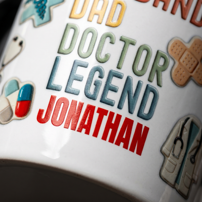 Personalized Doctor Dad Mug – Husband Dad Doctor Legend Custom Name Coffee Mug
