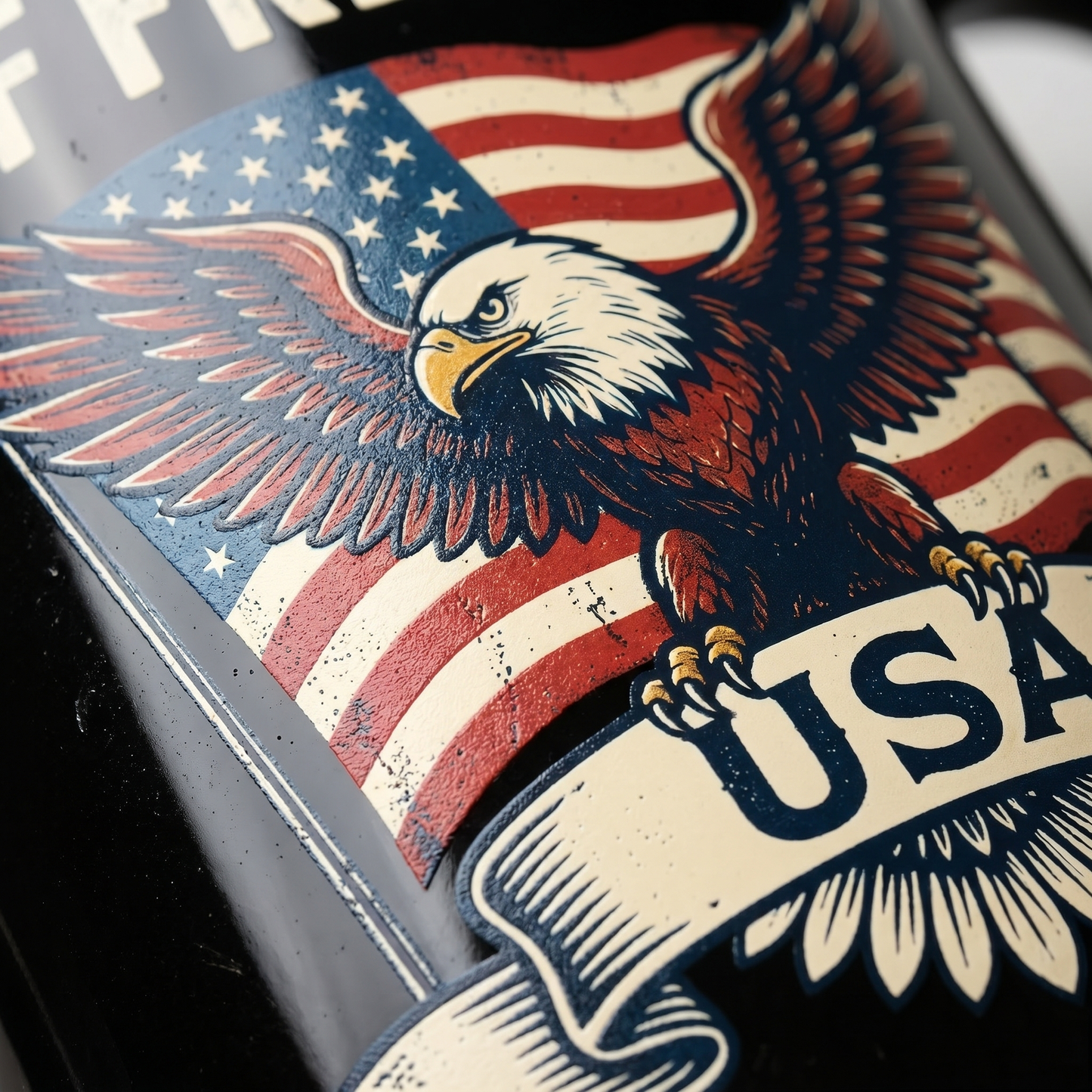 250 Years of Freedom USA Eagle Personalized Black Mug – Custom Name America 250 Patriotic Mug
