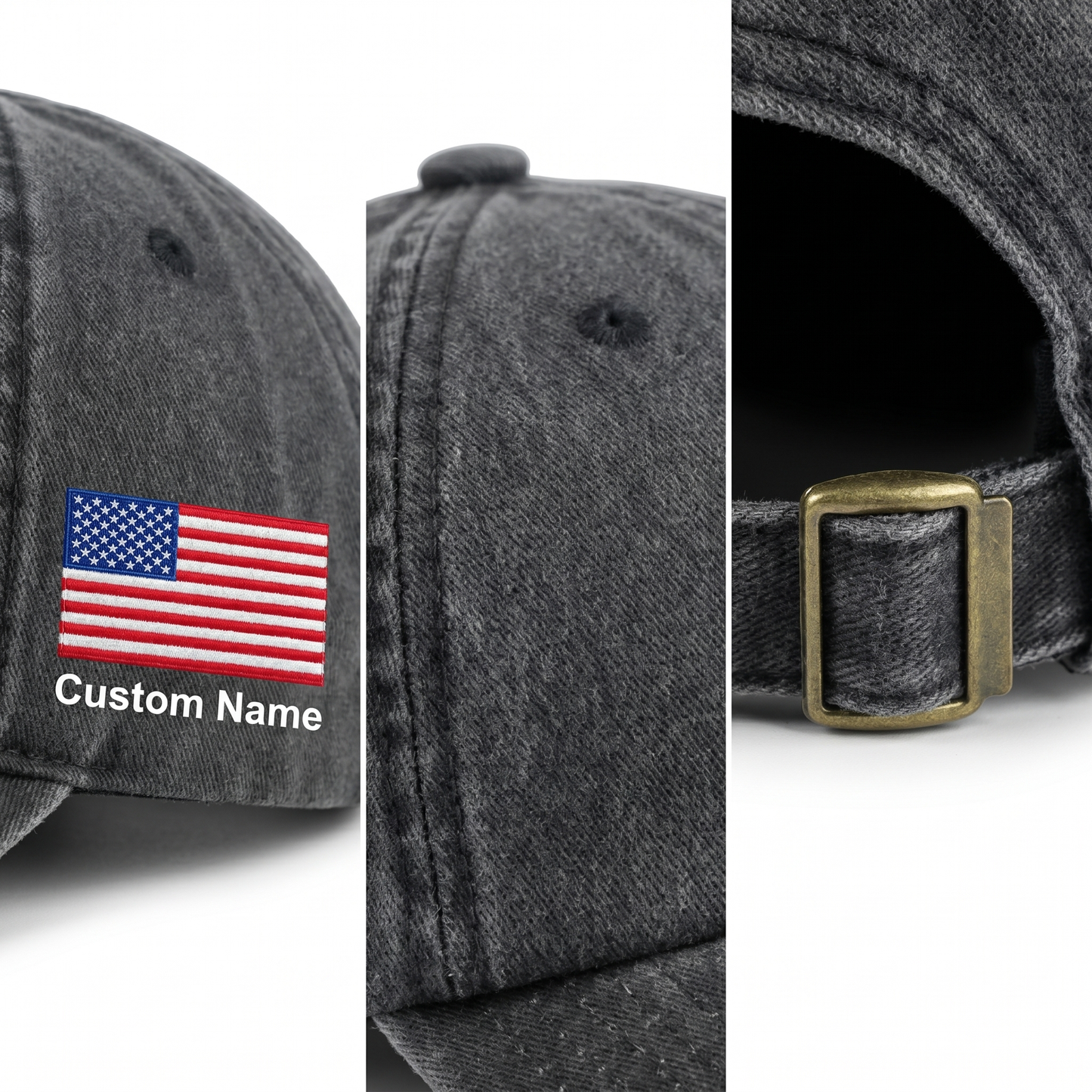 Celebrating 250 Years of America – Independence Day & Anniversary Gift for Americans – Personalized Washed Denim Baseball Cap