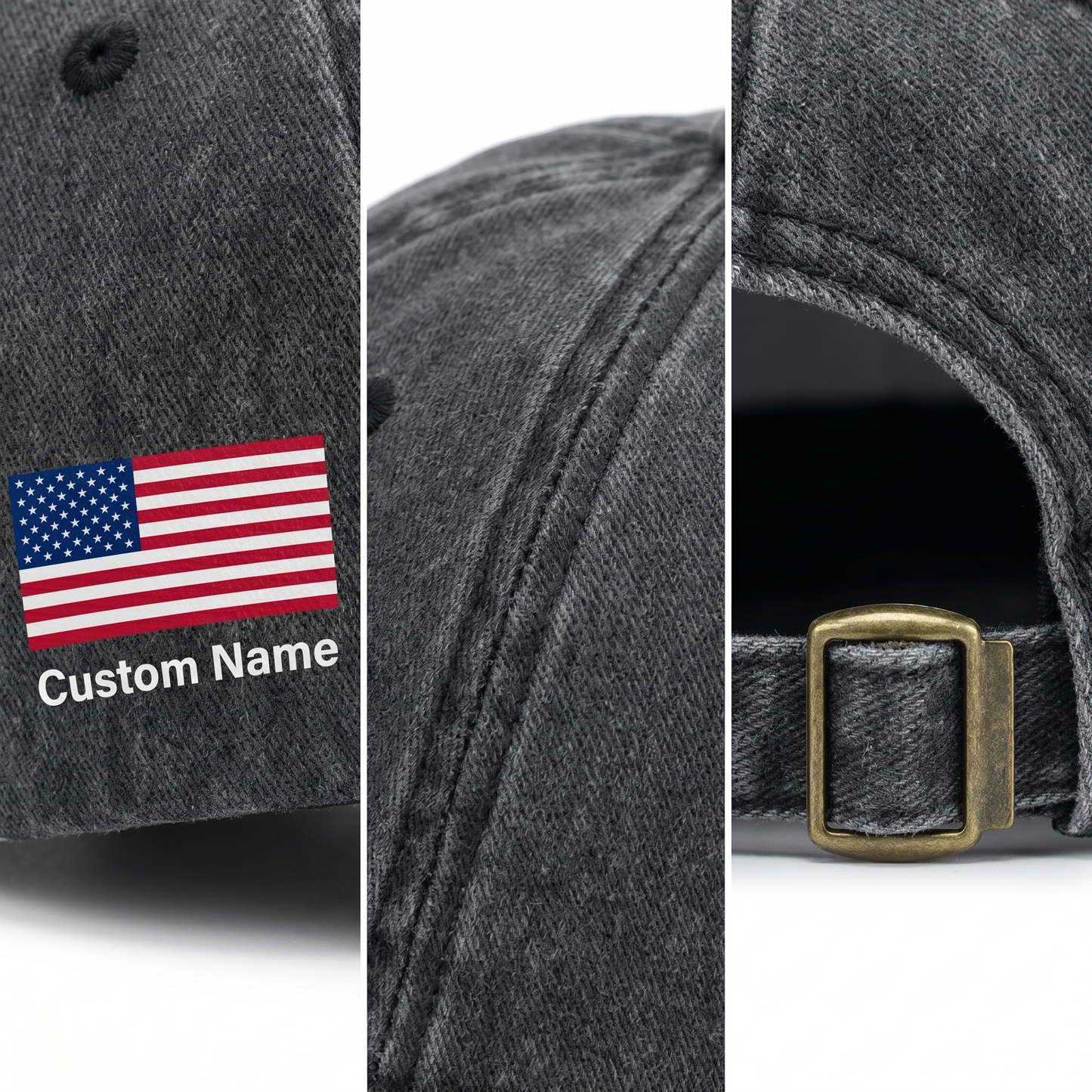 Celebrating 250 Years of American Audacity Embroidered Washed Denim Baseball Cap – Custom Name Patriotic USA Anniversary Hat