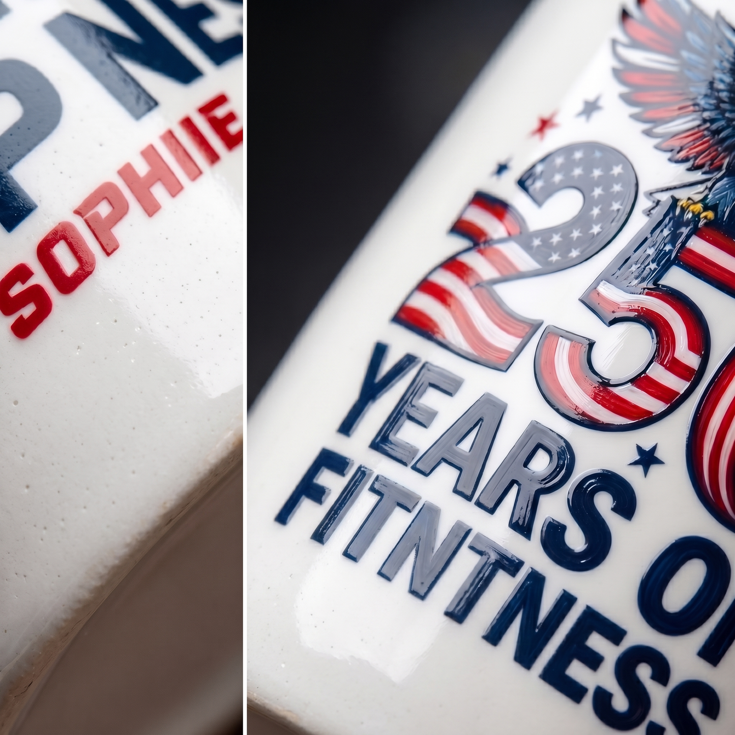 250 Years of Greatness USA Personalized White Mug – Custom Name Patriotic America 1776–2026 Mug