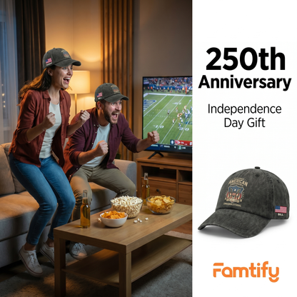 July 4th, 2026 – 250th Anniversary Independence Day Gift for Americans – Personalized Washed Denim Baseball Cap