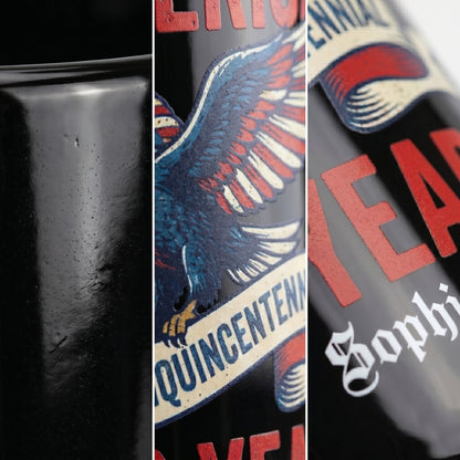 America 250 Semiquincentennial Eagle Personalized Black Mug – USA 250 Years Anniversary Mug