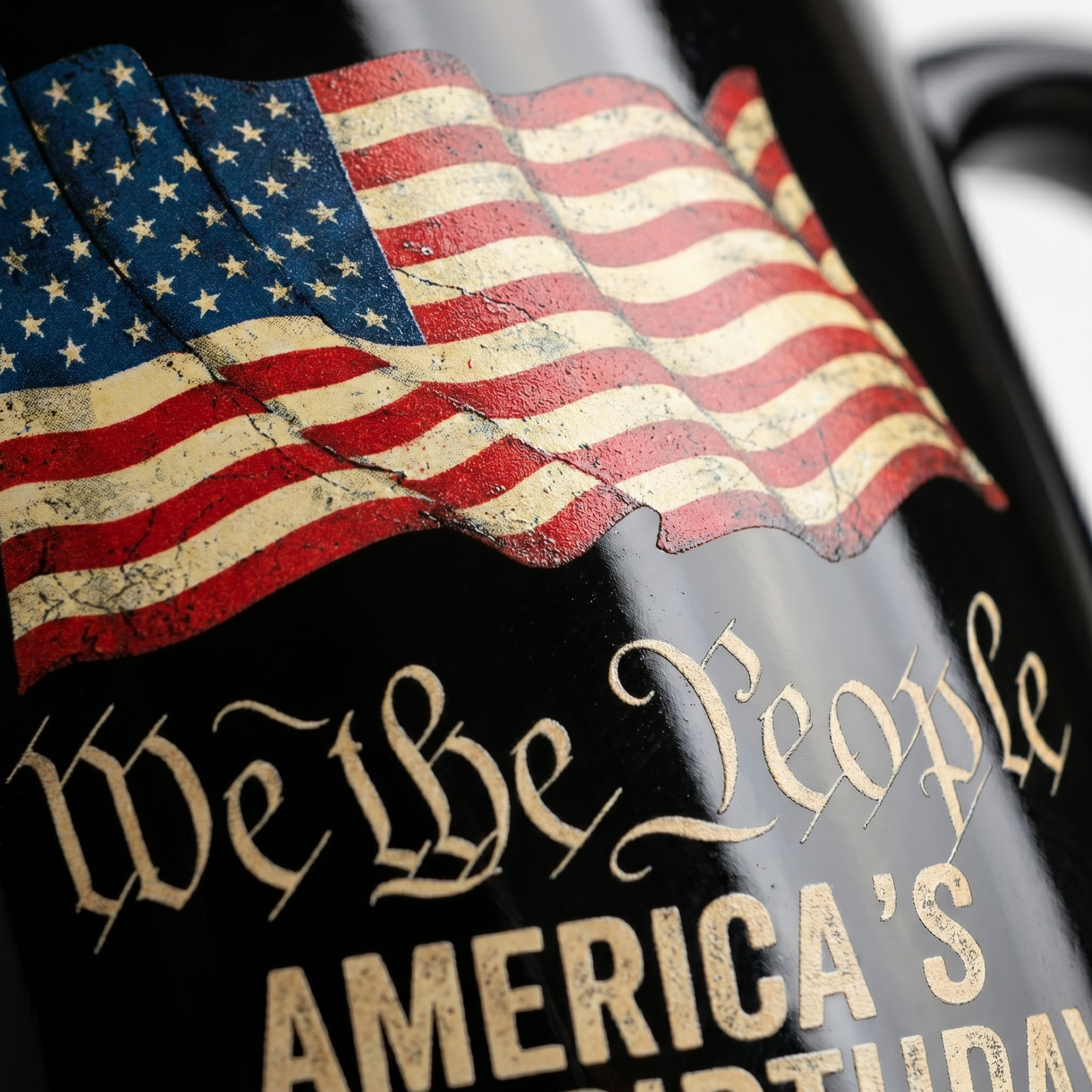 We The People America’s 250th Birthday Personalized Black Mug – USA 1776-2026 Patriotic Flag Mug