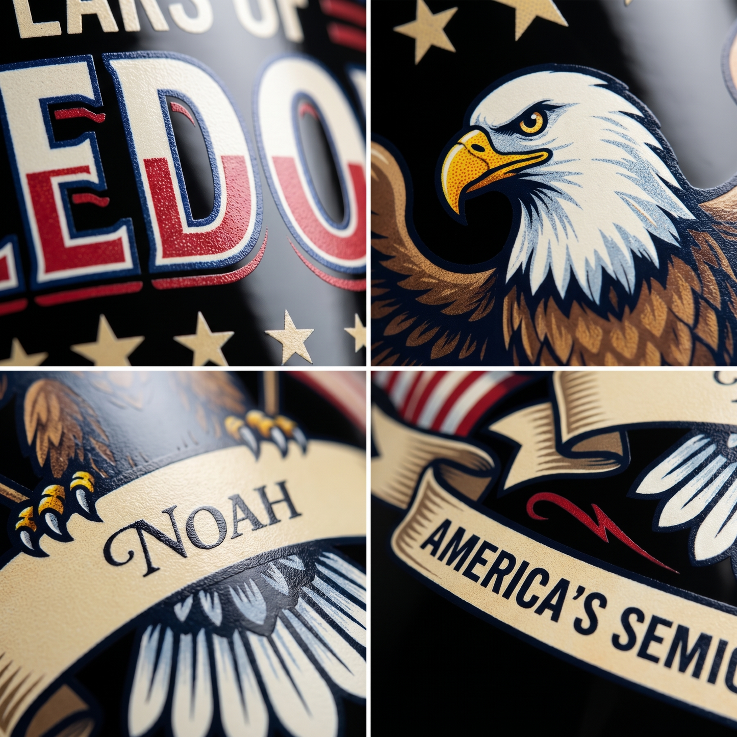 America Eagle 250 Years of Freedom Personalized Black Mug – USA 1776–2026 Semiquincentennial Patriotic Mug